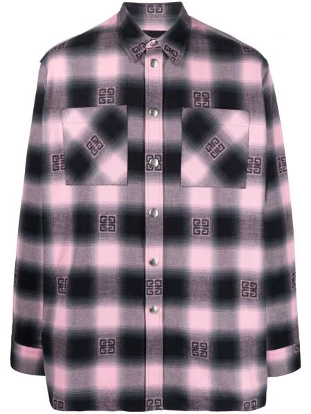Cămașă Givenchy în carouri cu imagine de flanelă