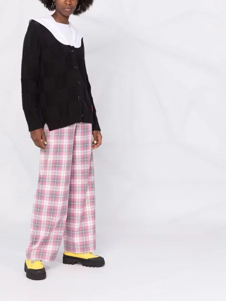 Cardigan Ganni din poplin negru