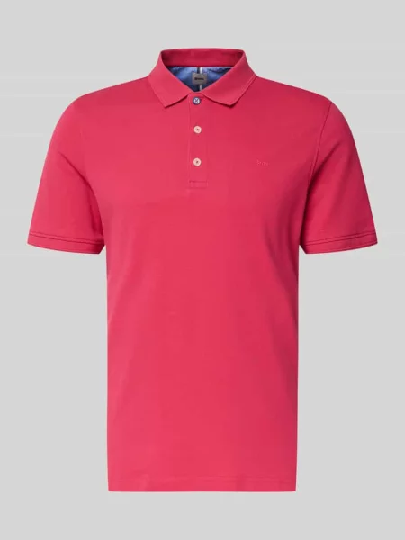 Koszulka polo o kroju slim fit z mieszanki bawełny model ‘Pete’ Brax bordowe