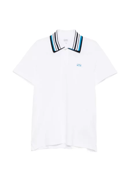 Gulerat tricou polo Loewe cu dungi alb