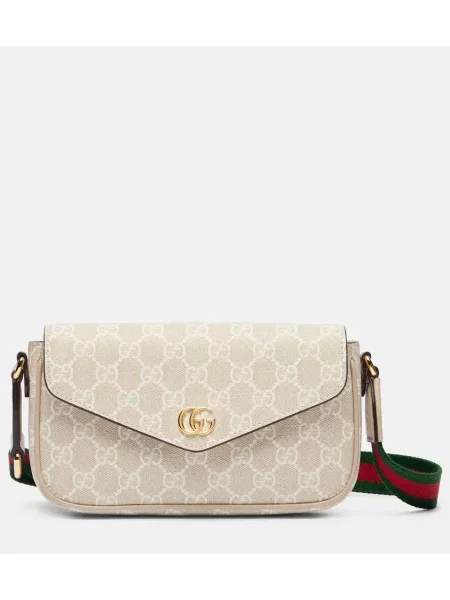 Geanta crossbody Gucci Ophidia din canvas maro