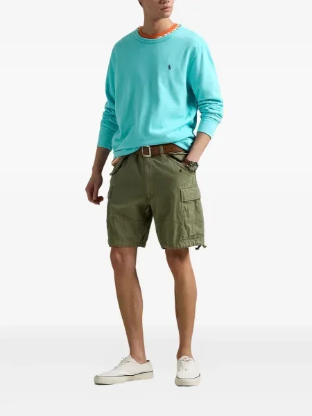 Ochelari de soare Polo Ralph Lauren cu broderie din piele maro