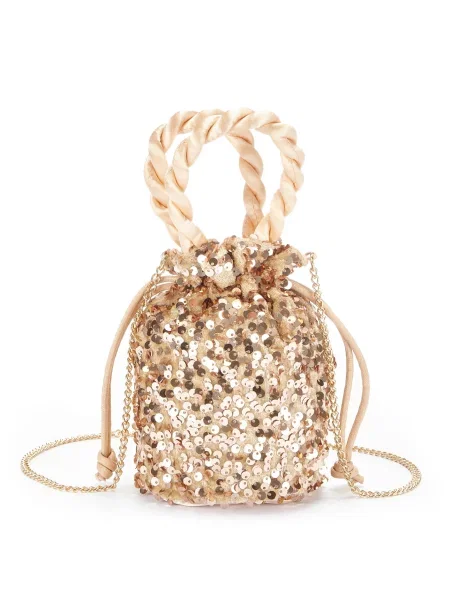 VIVANCE Torba za čez ramo pesek zlata