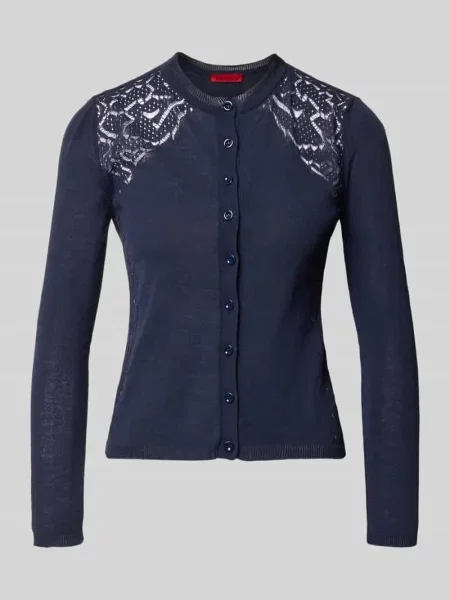 Bluza rozpinana o kroju slim fit z czystej bawełny model FIACRE' Max&co. granatowa