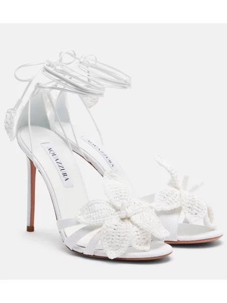 Sandale Aquazzura din piele alb