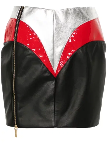 Fustă din piele Mitiliane Couture negru