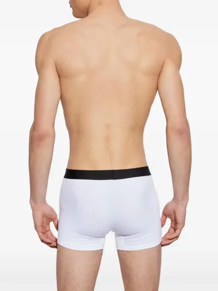 Pantaloni scurți Dsquared2 din jacard cu autograf alb