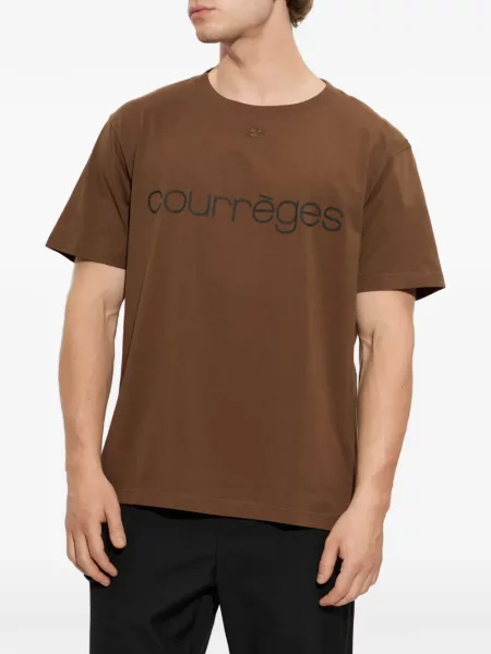 Tricou Courreges cu imagine maro