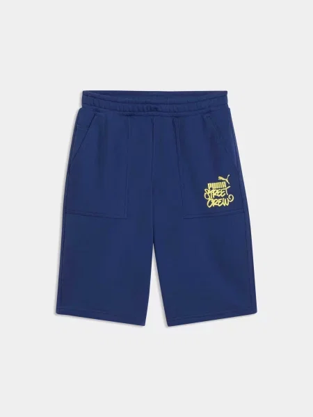 Дитячі Повсякденні шорти PUMA Relaxed Long Shorts комбінований верх синій