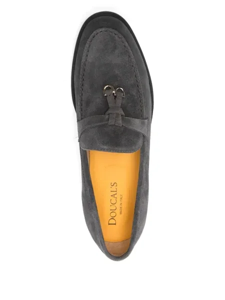 Pantofi loafer Doucal's din piele de căprioară gri
