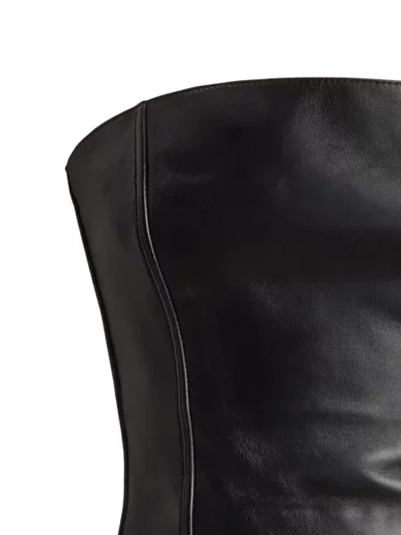 Top Ralph Lauren Collection din piele negru