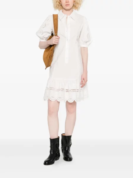 Rochie Liu Jo cu broderie de costum alb