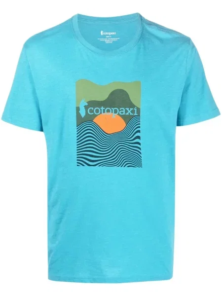 Scurt tricou Cotopaxi cu imagine albastru