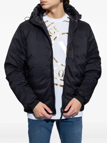 Geacă Canada Goose cu glugă cu autograf negru