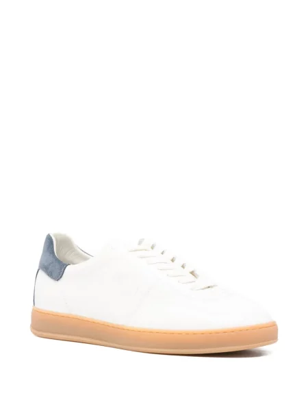 Sneakerși Tagliatore din piele de căprioară alb