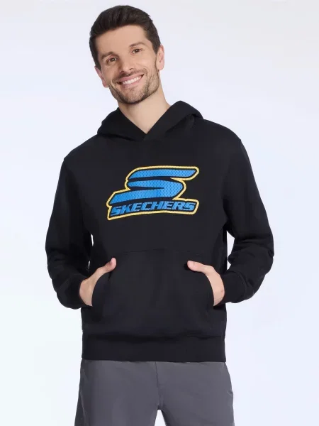Худі Skechers бавовна/поліестер чорний