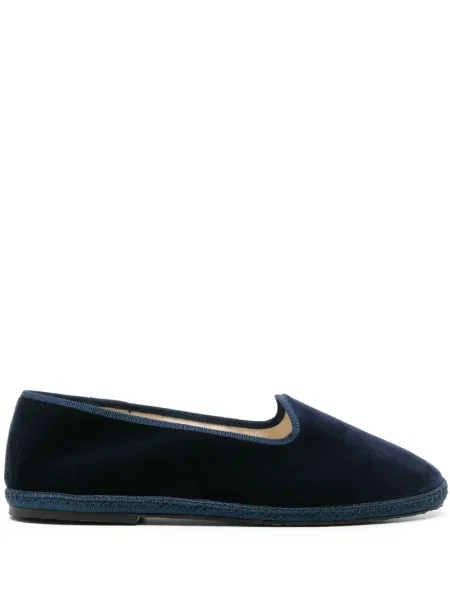 Pantofi loafer Scarosso de catifea albastru