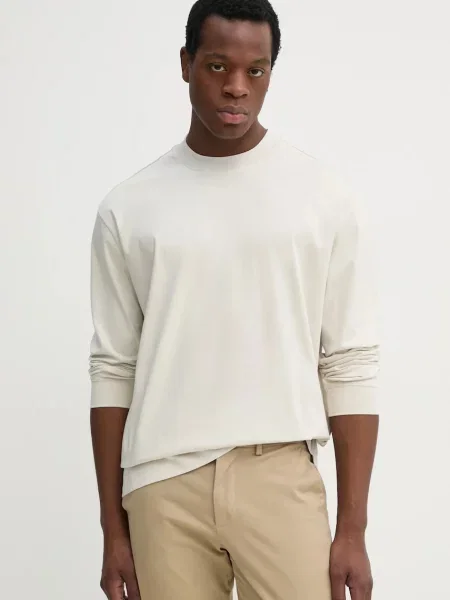 Majica z dolgimi rokavi BOSS C-Tubby 11 bež