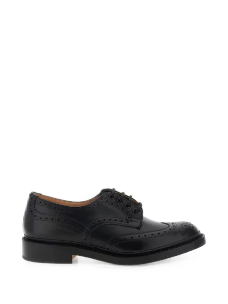 Brogues Tricker's cu șireturi din dantelă negru