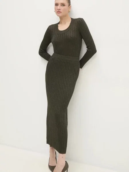 Спідниця Answear Lab maxi олівець зелений