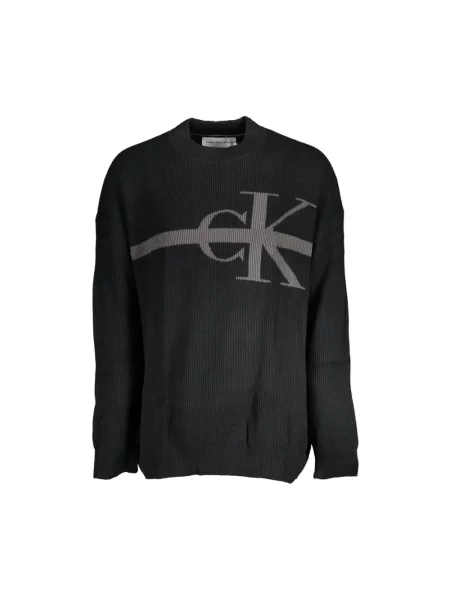 Sweter Calvin Klein z wysokim kołnierzem z dżerseju czarny