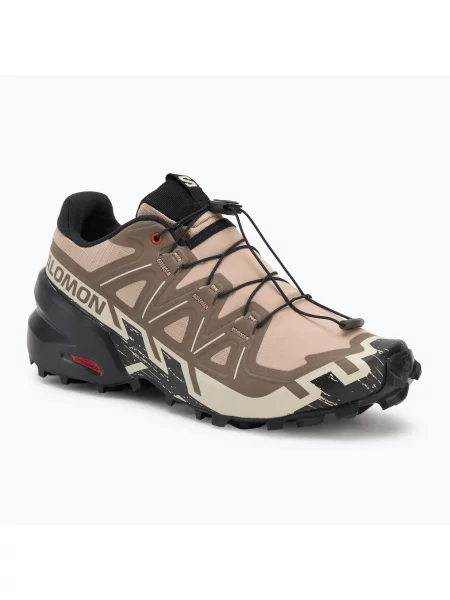 Мъжки обувки за бягане Salomon Speedcross 6 natural/black/almond milk черно