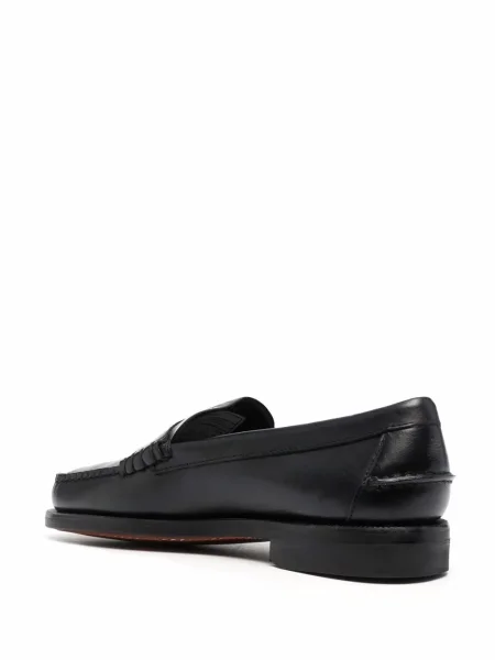 Pantofi loafer Sebago din piele slip-on negru
