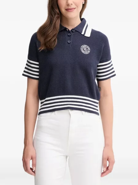 Pulover Benetton cu broderie albastru