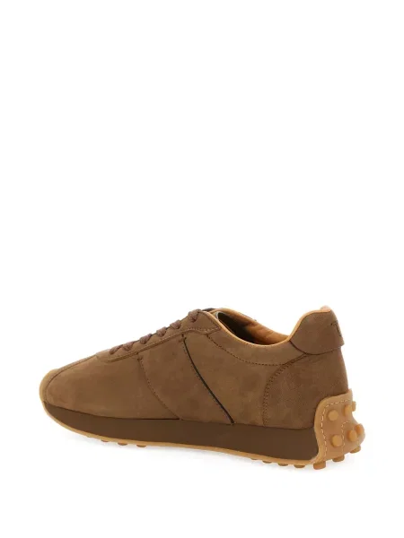 Sneakerși Tod's cu șireturi din piele de căprioară maro