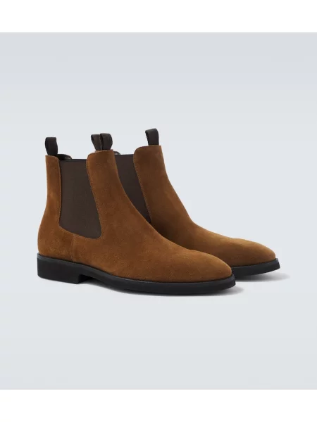 Botine chelsea Tom Ford din piele de căprioară maro