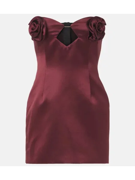 Rochie Magda Butrym din satin de costum bordo