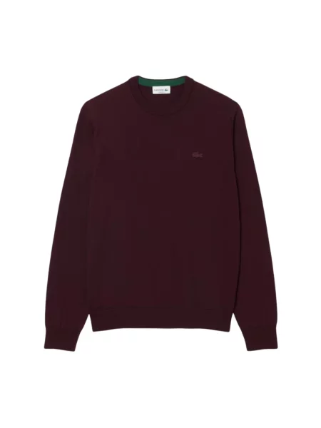 Sweter Lacoste wełniany czerwony