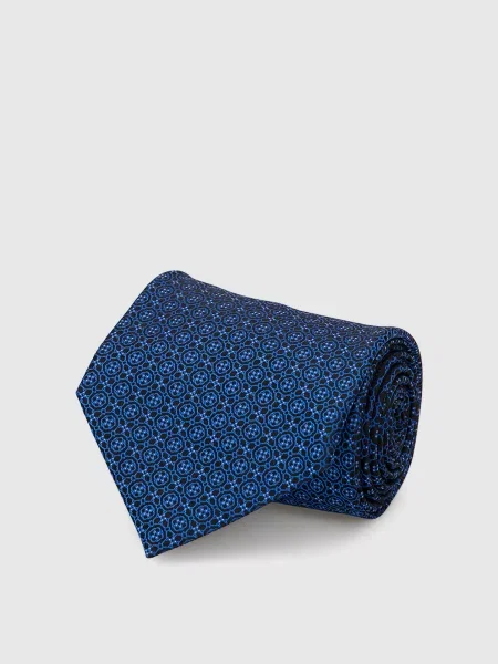 Краватка з шовку Stefano Ricci синя