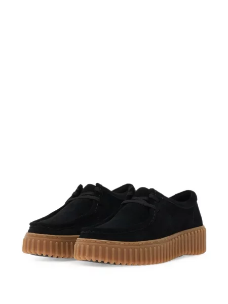 Sneakerși Clarks din piele de căprioară negru