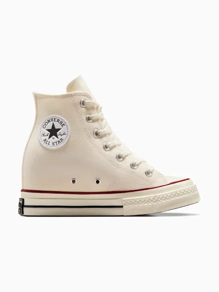 Кеды Converse на танкетке белые