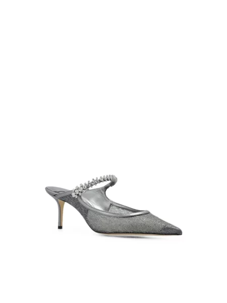 Klapki mules Jimmy Choo szare
