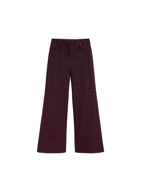 Scalpers Pantaloni burgundy roșu