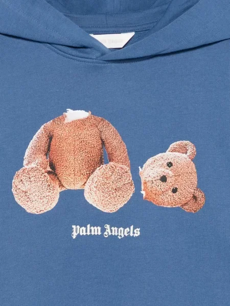 Bluza z kapturem dziecięca Palm Angels niebieska