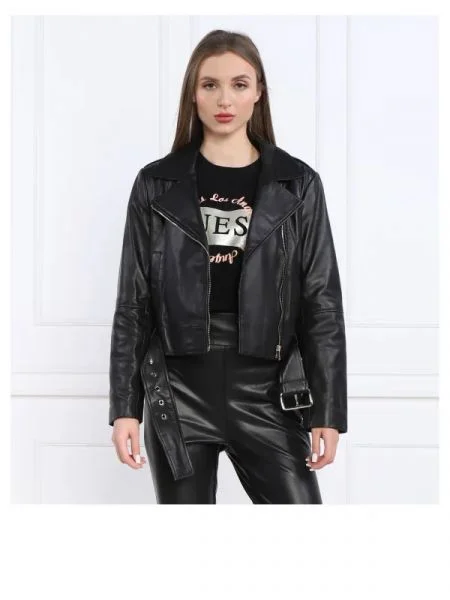Liu Jo De piele geacă LEATHER negru