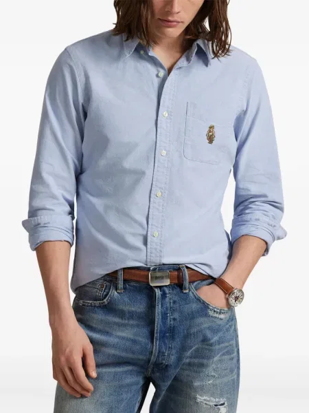 Ριγέ polo Polo Ralph Lauren με κουκούλα με αυτόγραφο λευκό