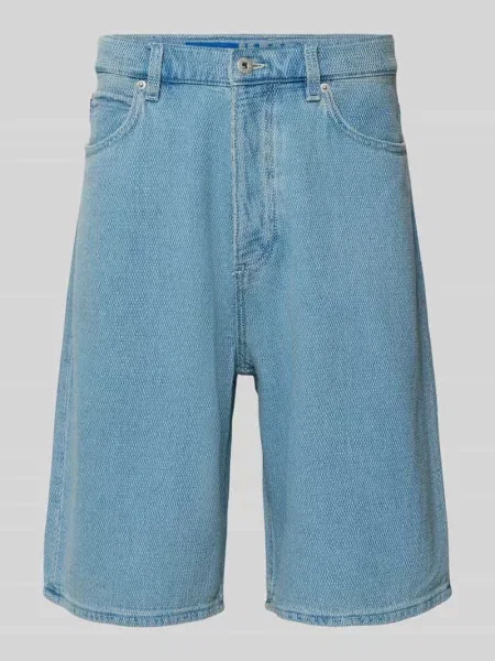 Szorty jeansowe o kroju loose fit z czystej bawełny model MASON' Hugo Blue niebieskie