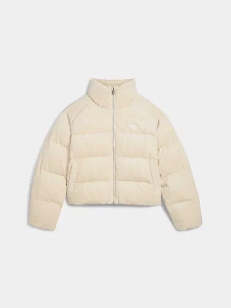 Демісезонна куртка PUMA Corduroy Puffer Jacket комбінований верх білий