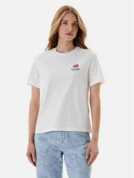 Mustang T-Shirt Monroe biały