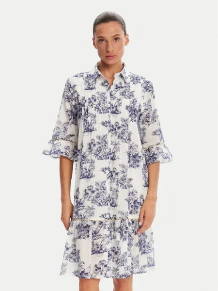 Iconique Rochie tip cămașă alb