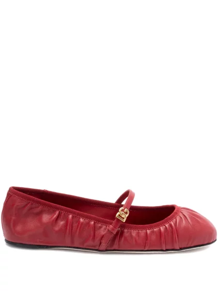Balerini Dolce & Gabbana din piele roșu