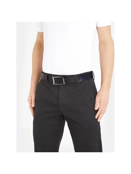 Pasek Calvin Klein skórzany dwustronny czarny