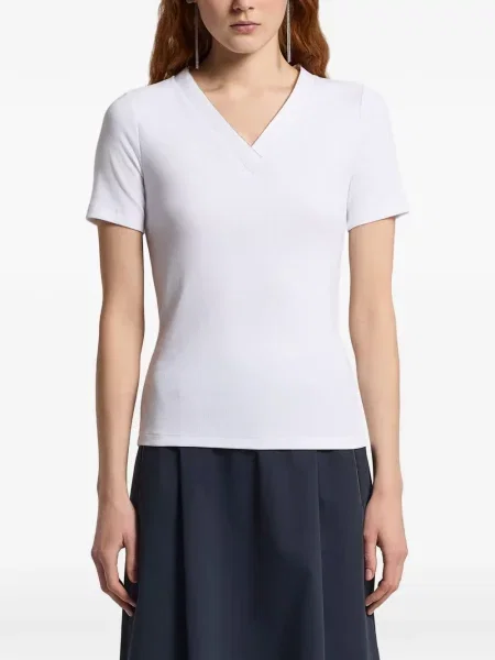 Tricou Peserico cu decolteu în V alb