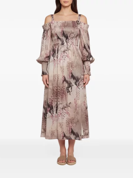 Rochie midi Allsaints cu model floral cu imagine