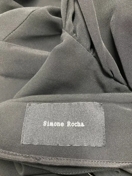 Rochie mini Simone Rocha cu decolteu barcă de costum negru