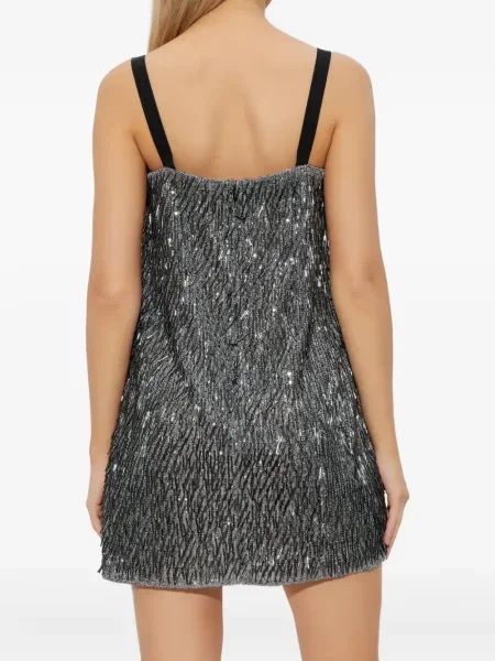 Rochie Dolce & Gabbana cu mărgele de costum gri